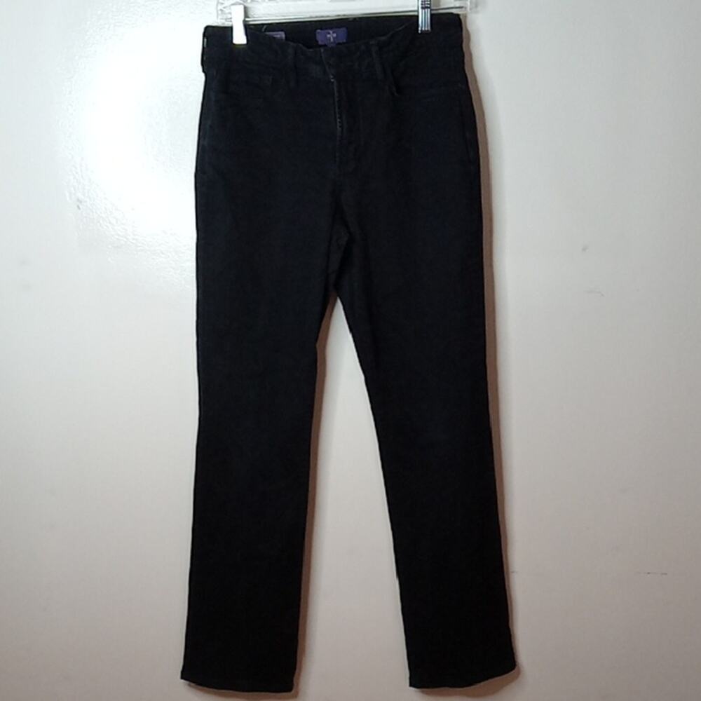 NYDJ Women's Size 8 Barbara Black Bootcut Jeans. Athleisure